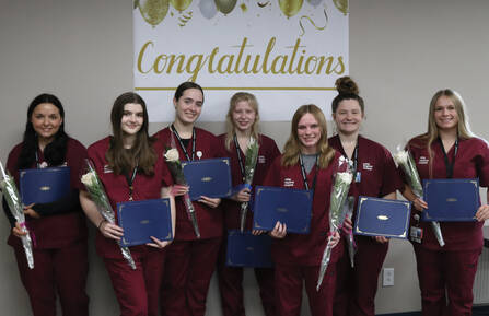 From left: Jacqueline Smith, Cara Bouchard, Makaila Gallow, Emma Kainu, Monica Jaycox, Sarah Wheeler, and Breanne Robertson.