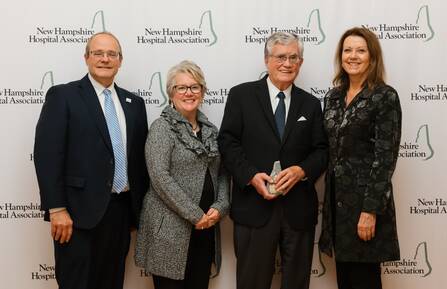 From left: Steve Ahnen, Susan A. Reeves, EdD, RN, CENP, John T. Broderick Jr., and Joanne M. Conroy, MD.