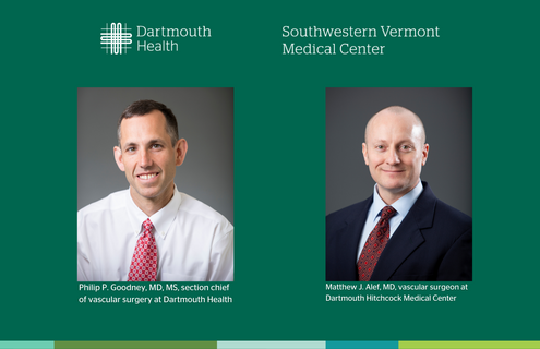 From left, Philip P. Goodney, MD, MS, and Matthew J. Alef, MD