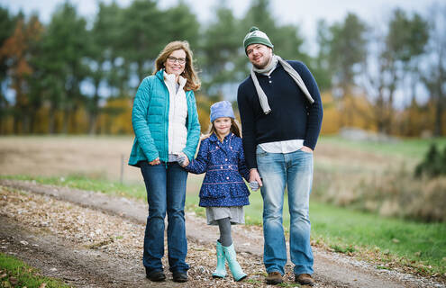 Erica Housekeeper with her family outside