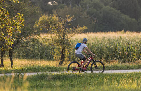 man riding a bike